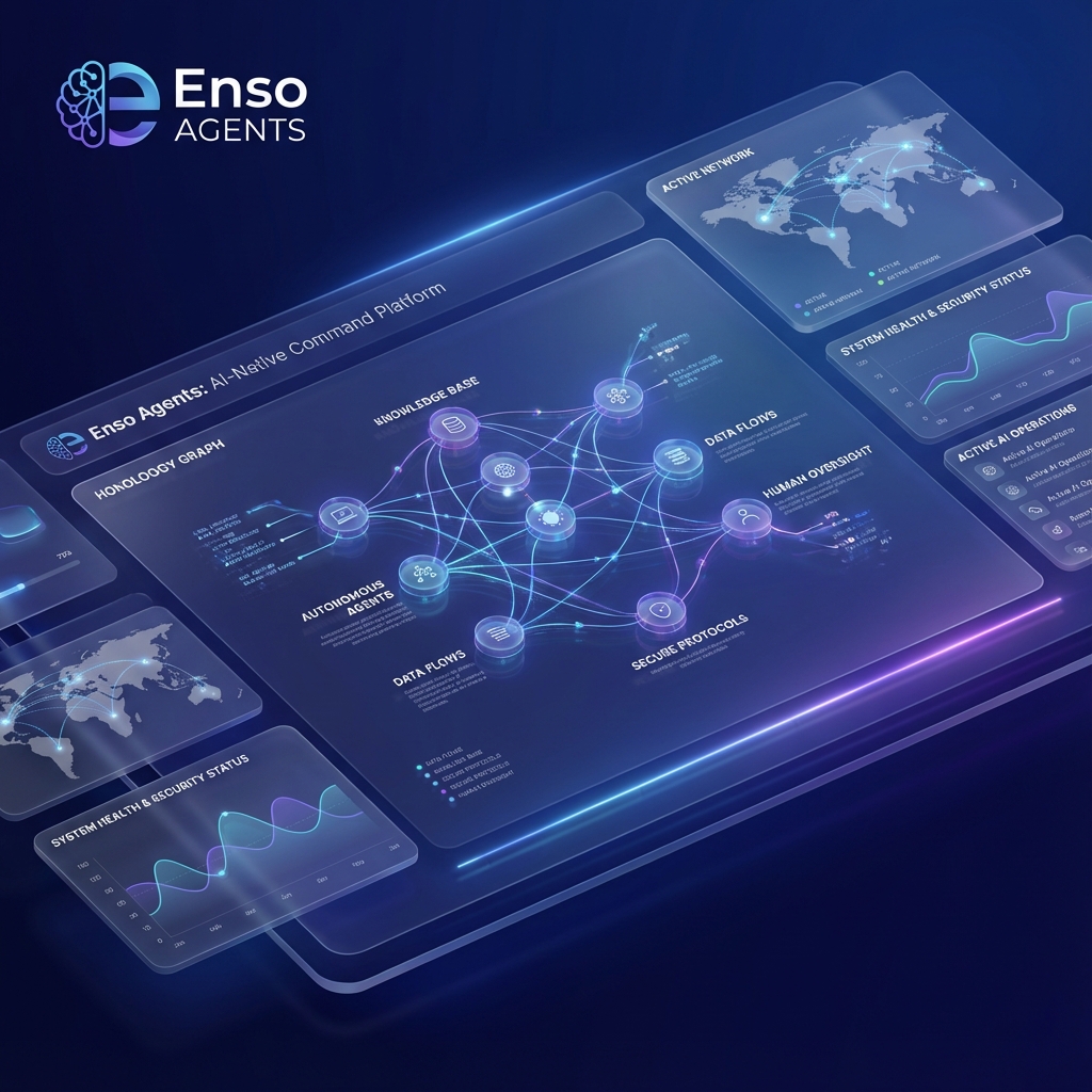 ENSO (EnsoOps) AI Business Intelligence OS dashboard — alum-factory manufacturing operations